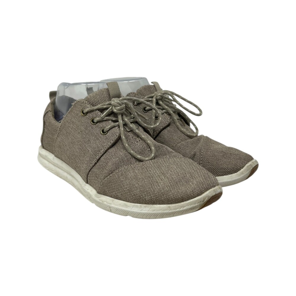 TOMS Sneaker Women's Size 7 Del Rey Brown Tan Canvas Low Top Casual